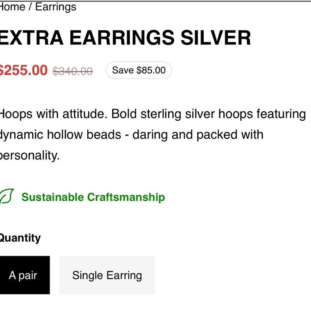 Lightweight Silver Bubble Hoops (Pair) - image 7